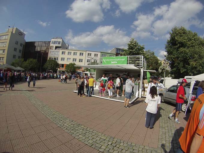 Zlínské náměstí a začátek Barum rally2014